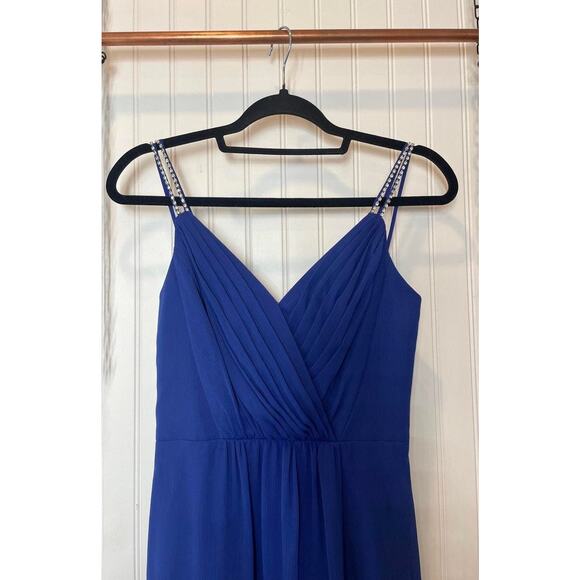$180 DAVID'S BRIDAL NWT Blue Bridesmaid Prom Special Occasion Dress – Size 4 - Picture 7 of 11